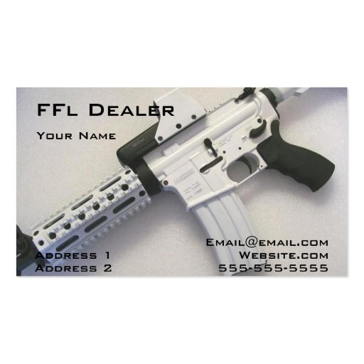 FFL dealer business card 6 (front side)