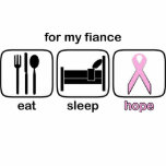 Fiance Eat Sleep Hope - Breast Cancer Polo T-shirt