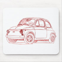Fiat 500 1957 sketch mousepads