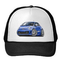 Fiat 500 Abarth Blue Car Mesh Hats