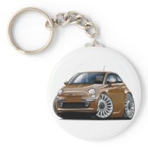 Fiat 500 Brown Car Key Chain