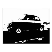 Fiat 500 classic - Black image postcard