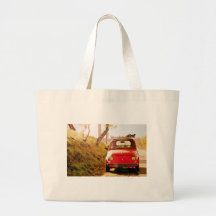 Fiat 500 in Italy Canvas Bags