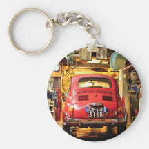 Fiat 500 in Italy Key Chain