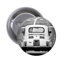 Fiat 500 in Rome Pinback Button
