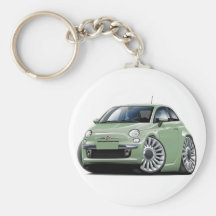 Fiat 500 Lt Green Car Key Chain