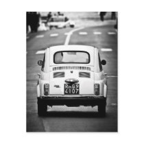 Fiat 500 Rome Postcard