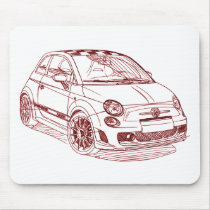 Fiat Abarth 500 2009 mousepads by tedlemon111 Fiat Abarth 500 2009 mousepads