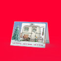 Fiberglass Egg Camper Holiday Cards by art1st Fiberglass Egg Camper Holiday Cards