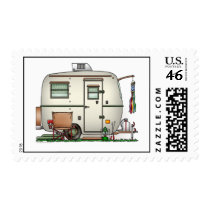 Fiberglass Egg Camper Postage postage
