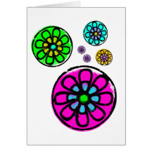Fibonacci Flower Power Greeting Cards