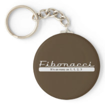 fibonacci... It's as easy as 1, 1, 2, 3 Key Chain