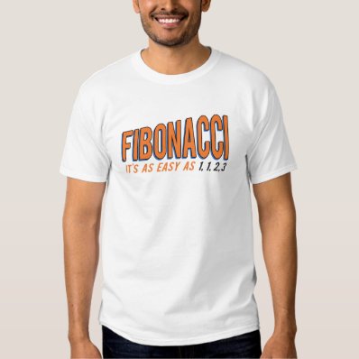 Fibonacci It&#39;s as Easy as 1, 1, 2, 3 T-shirt