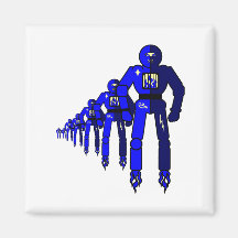 Fibonacci Robots Fridge Magnet