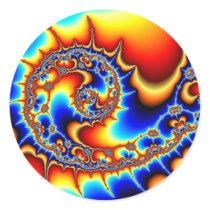 Fibonaccispikeral Round Stickers