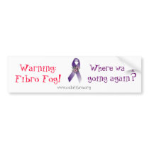 Fibro Fog warning bumper stickers by nightmajk Fibro Fog warning bumper stickers