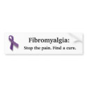 Fibro Ribbon Bumper Sticker bumper stickers by kazab75 Fibro Ribbon Bumper Sticker bumper stickers