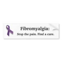 Fibro Ribbon Bumper Sticker bumper stickers by kazab75 Fibro Ribbon Bumper Sticker bumper stickers