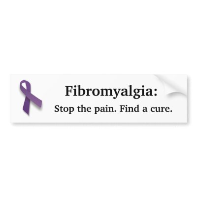 Fibro Ribbon Bumper Sticker by kazab75