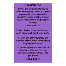 Fibro Warning Poster posters by Fibrohugs Fibro Warning Poster posters