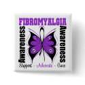 Fibromyalgia Awareness Butterfly buttons