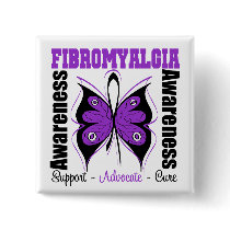 Fibromyalgia Awareness Butterfly buttons by giftsforawareness Fibromyalgia Awareness Butterfly buttons