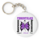 Fibromyalgia Awareness Butterfly Keychain
