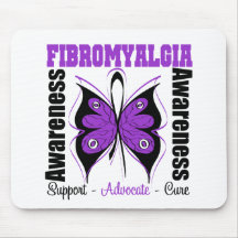 Fibromyalgia Awareness Butterfly Mouse Mat