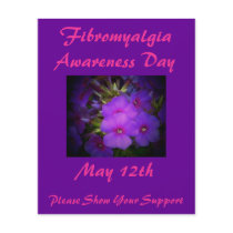 Fibromyalgia Awareness Flyer-Floral Design