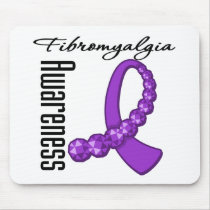 Fibromyalgia Awareness Gemstone Ribbon mousepads