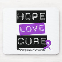 Fibromyalgia Awareness Hope Love Cure Mouse Mats