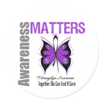 Fibromyalgia Awareness Matters stickers by giftsforawareness Fibromyalgia Awareness Matters stickers