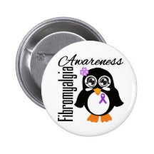 Fibromyalgia Awareness Penguin Pin