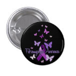 Fibromyalgia Awareness (ribbon & butterflies) Button