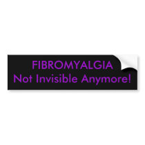 Fibromyalgia Bumper Sticker bumper stickers by SCRUPLES1 Fibromyalgia Bumper Sticker bumper stickers