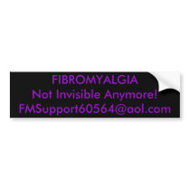Fibromyalgia Bumper Sticker bumper stickers by SCRUPLES1 Fibromyalgia Bumper Sticker bumper stickers