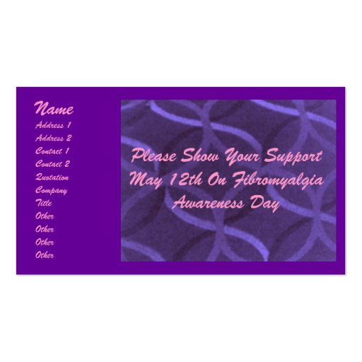 Fibromyalgia Business Card