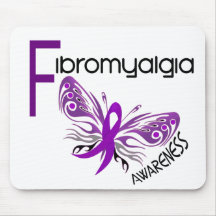 Fibromyalgia BUTTERFLY 3 Mouse Pad