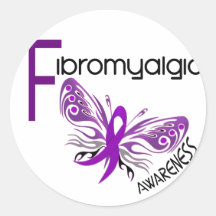Fibromyalgia BUTTERFLY 3 Stickers