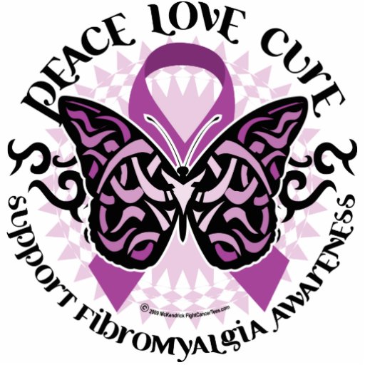 Fibromyalgia Butterfly Tribal Photo Cutout