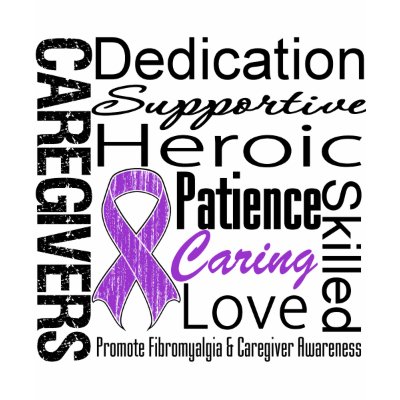 Fibromyalgia Caregivers Collage Tshirts by giftsforawareness