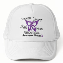 Fibromyalgia Celtic Butterfly 3 Mesh Hat