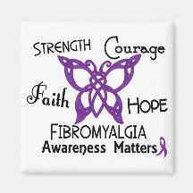 Fibromyalgia Celtic Butterfly 3 Magnets
