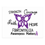 Fibromyalgia Celtic Butterfly 3 Post Card