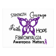 Fibromyalgia Celtic Butterfly 3 Post Card