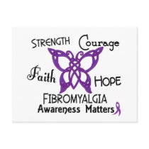 Fibromyalgia Celtic Butterfly 3 Post Card