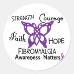 Fibromyalgia Celtic Butterfly 3 Stickers