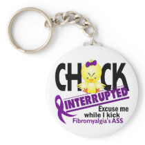 Fibromyalgia Chick Interrupted 2 Key Chains