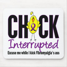 Fibromyalgia Chick Interrupted Mouse Pads