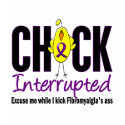 Fibromyalgia Chick Interrupted t-shirts